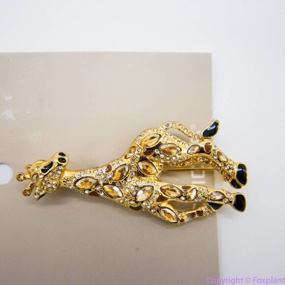 NEW Chico's giraffe brooch pin, color: gold, black - Picture 5 of 9